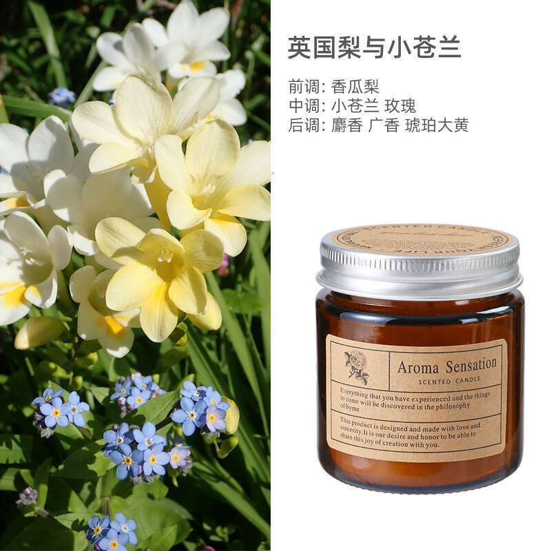 Trendy Glass DIY Wholesale Handmade Smokeless Fragrance Essential Oil Plant Wax Aromatherapy Candle Cup Ins W260303