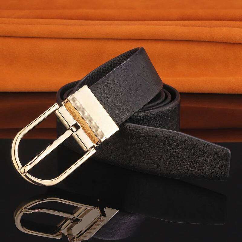 Classic Fashion Pin Buckle 3.3cm Belts Genuine Leather High Quality Waistband For Male Casual Young Men Cowhide Waist Strap S260228