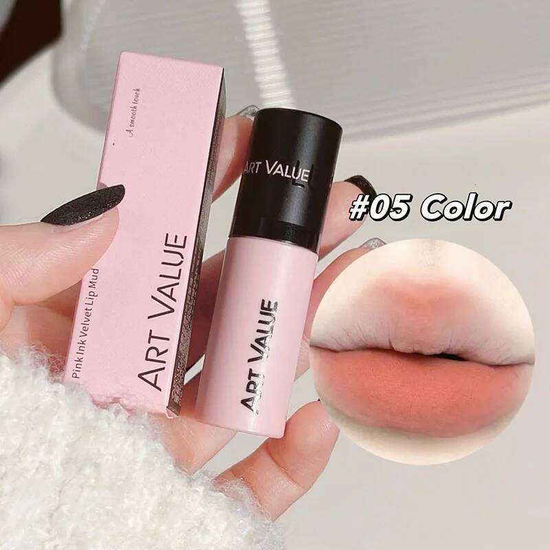 MAtte Gloss Long-lasting Waterproof Silky Smooth Liquid Lipstick Pink Mist Velvet Glaze Lightweight Makeup Lip Tint Mud H260302