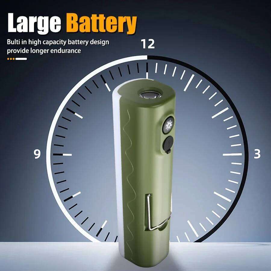 Outdoor LED Camping Built-in 2*18650 Rechargeable Torch RGB Atmosphere Portable Hook Tent Lamp Long Lasting Lantern S260302