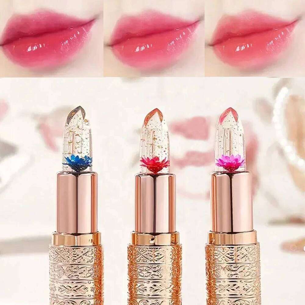 Temperature Color Changing Women Lipstick Transparent Waterproof Moisturizing Crystal Jelly Pearlescent Lip Balm Cosmetic H260302