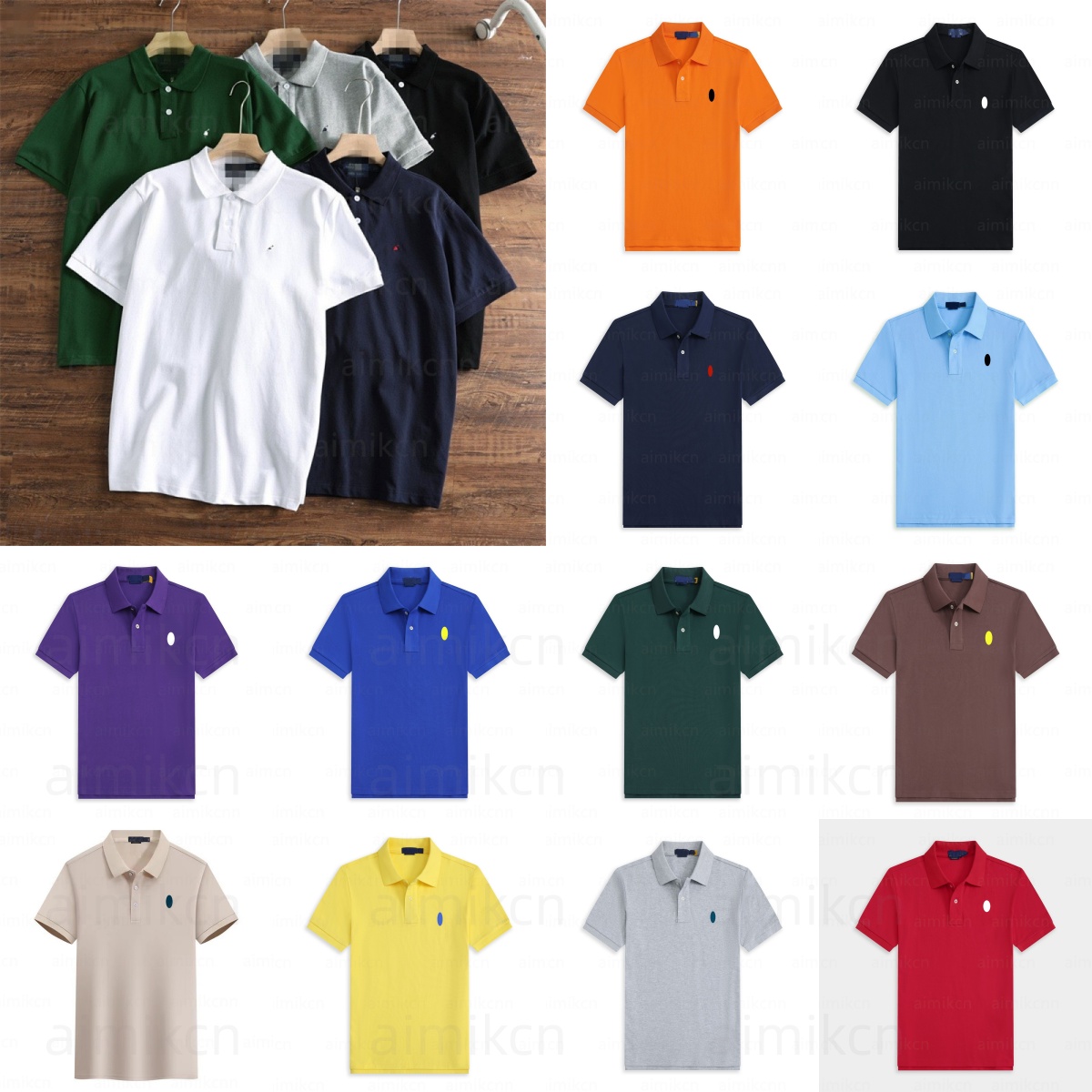Men designer POLO shirt with summer embroidery slim fit solid color short sleeved POLO top men fashionable casual comfortable breathable T-shirt
