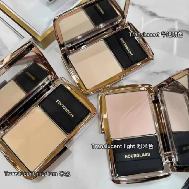 Hourglass Vanish Airbrush Pressed Powder 10.5g Face Cheek Makeup Powder Palette 3 Colors Translucent Light Medium Natural Matte Face Setting Powders