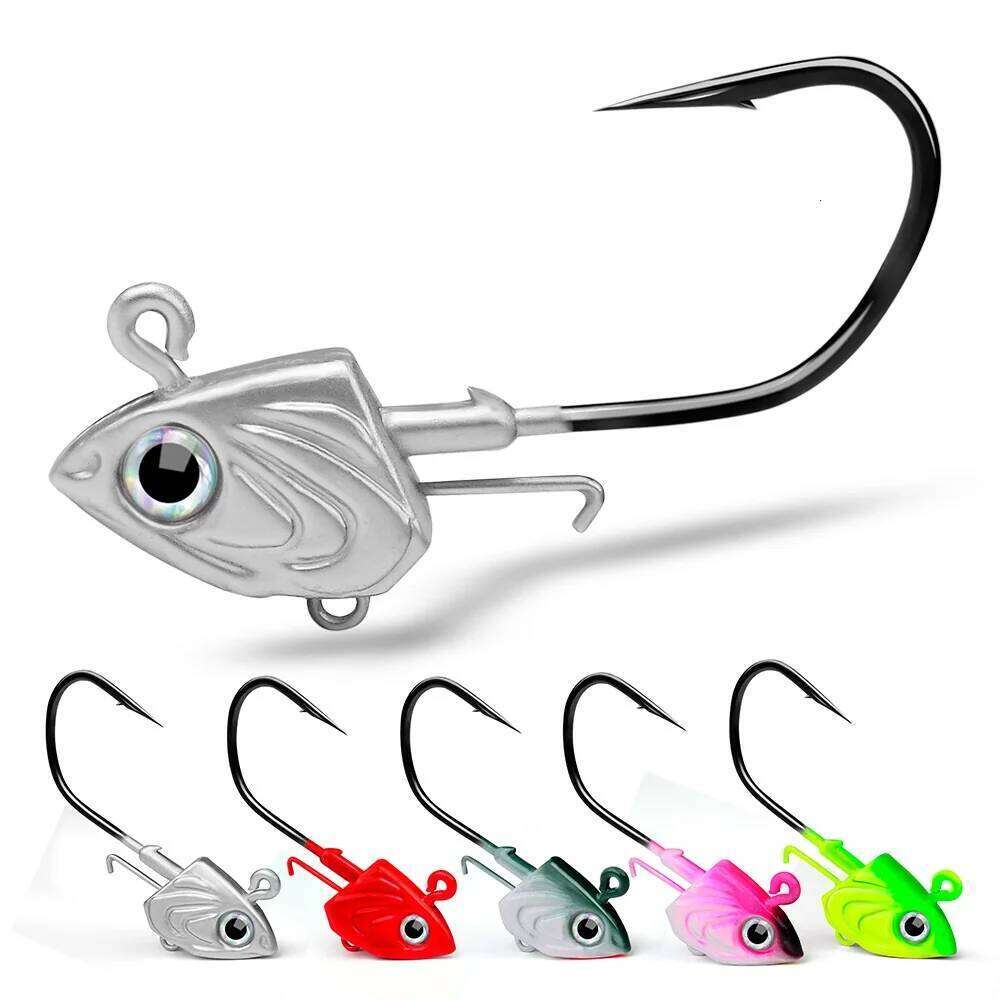 Bass 30g 35g 45g Jig for Soft Worm Tackle Sea Fishing Hook Lure Fish Head Shape Pike Bait Jighead Z260228