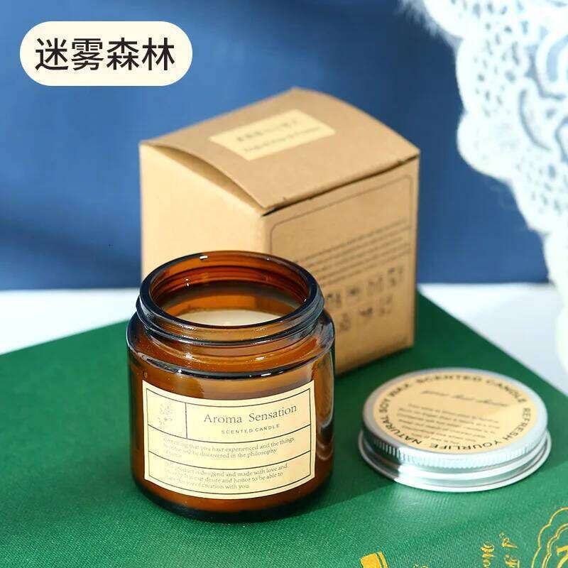 Aromatherapy candles, glass cups, handmade soy wax fragrance, decor, birthday and wedding gifts, smoke-free home decor W260303