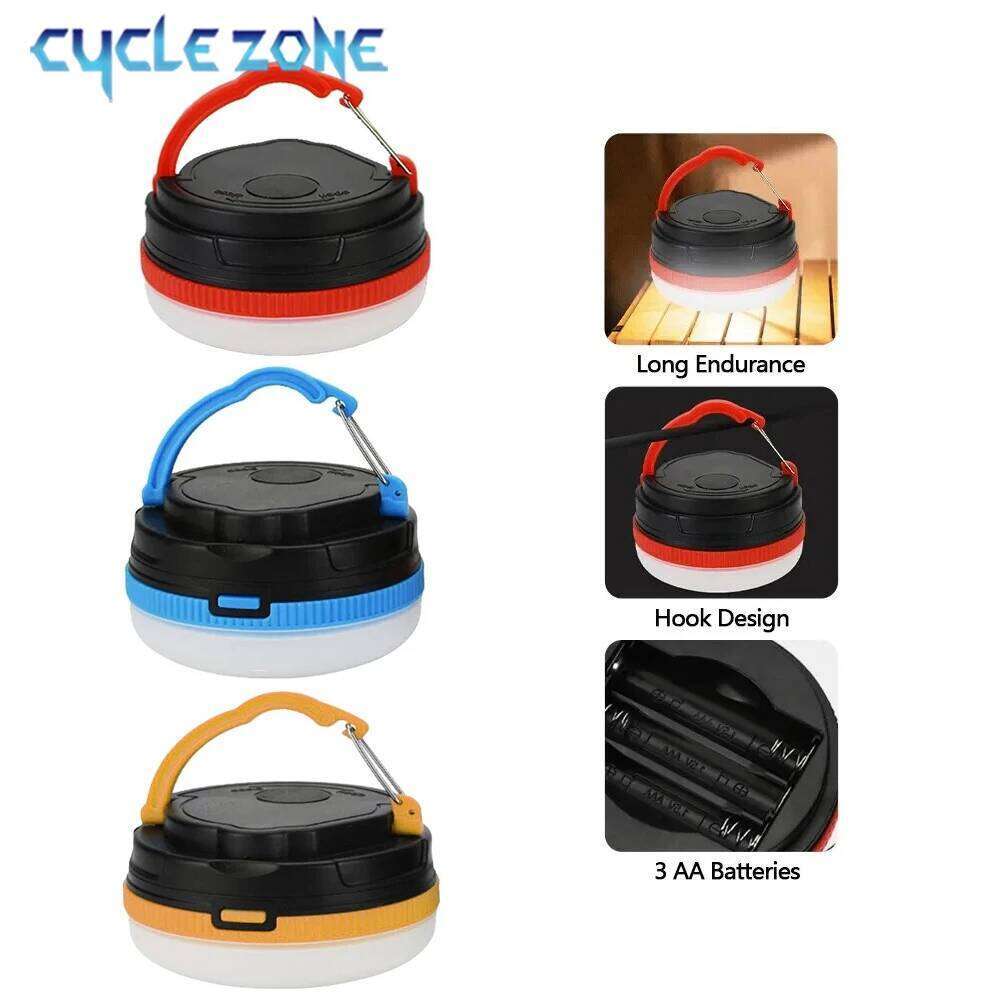 Portable 3 Lighting Modes Emergency Light with Magnet Base for Outdoor Work Tent Camping Supplies Without Battery S260302