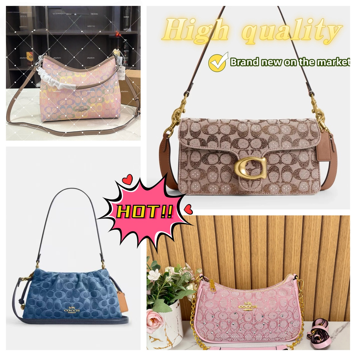 10A coacher designer wallet designer woman luxury bag high quality for women designer women bags crossbody bag designer wallet purse wallet women 2026 premiumgem