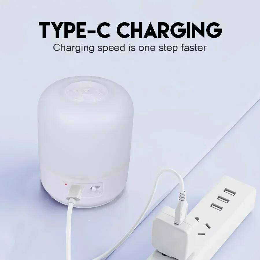 Bedside Touch Switch Three colors Light LED Night Dimming Atmosphere Table Lamp USB Rechargeable Torch for Kid Gift S260302