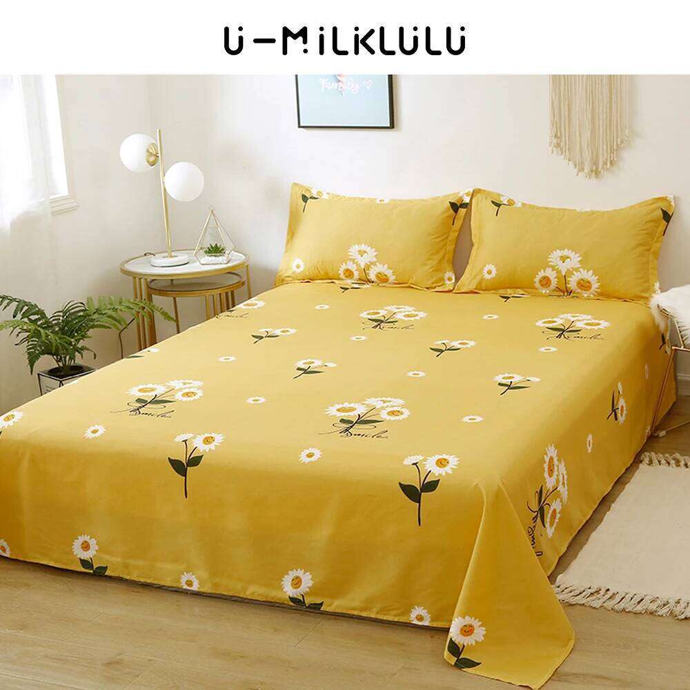 Sunflower Bedding Set, Yellow Sheet Single Double Queen, King Size, Elastic Duvet Cover, Pillowcase Country Style Bed Comforters W260302 W260302
