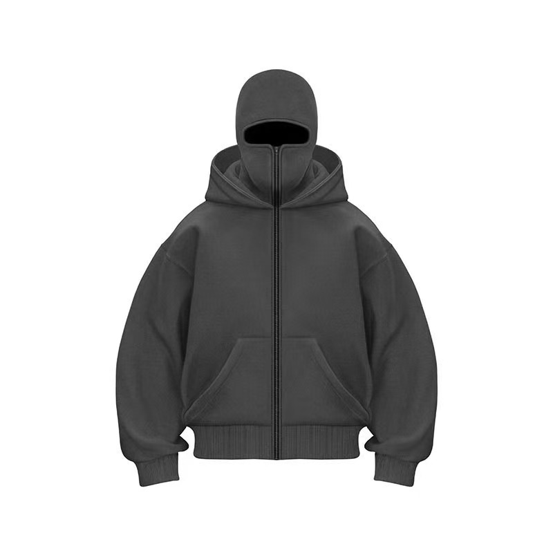 New Autumn and Spring Double-Layer Hooded Zip-Up Sweatshirt Jacket, Unique Design, Loose Street Style, Unisex Couples Fit