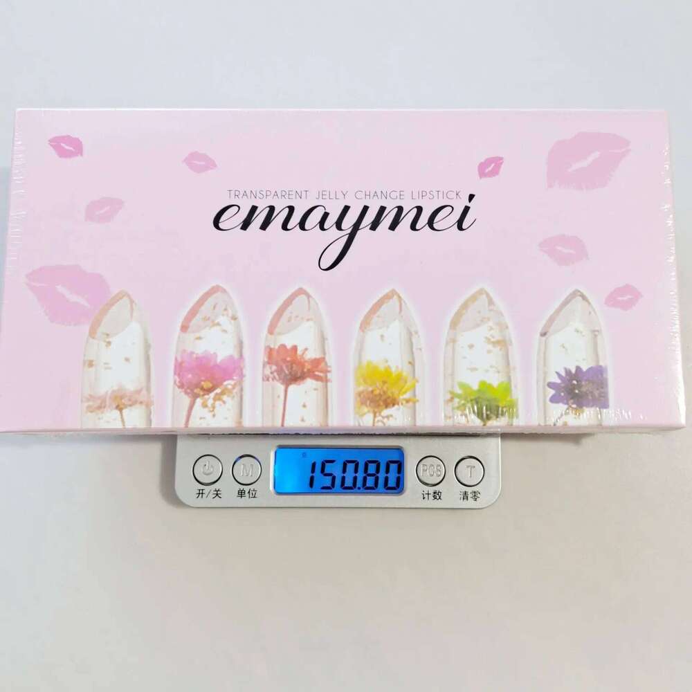 6 Clear Jelly Dry Warm Change Moisturizing Crystal Transcolor Lipstick set long-lasting waterproof H260302