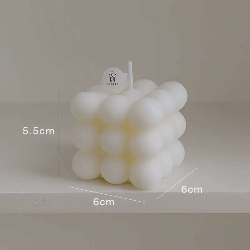 Ins Style Bubble Cube Handmade Scented Soy Wax Candle for Aromatherapy Wedding Birthday Candles Home Party Decoration W260303