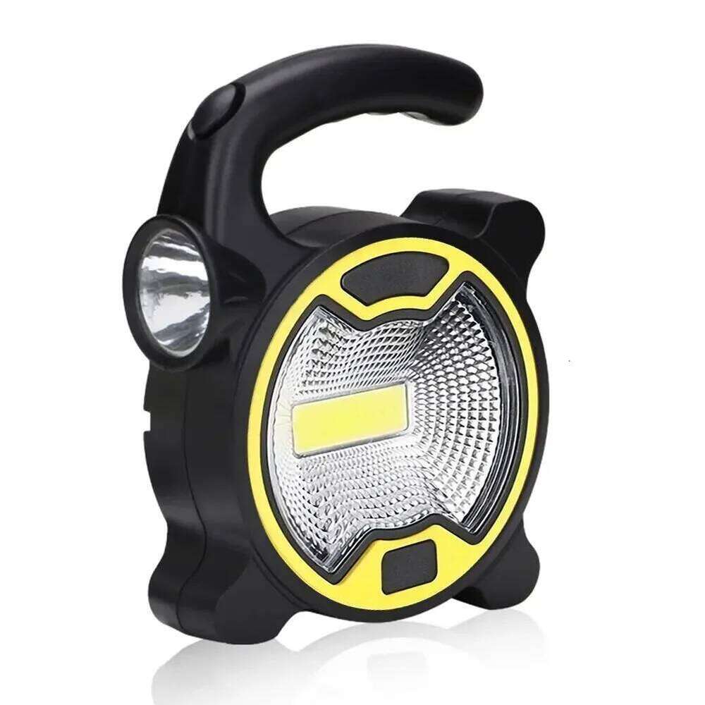 Portable COB LED Work Light - Hand Flashlight for Outdoor Tent Camping Handle Included, Battery Not Included S260302