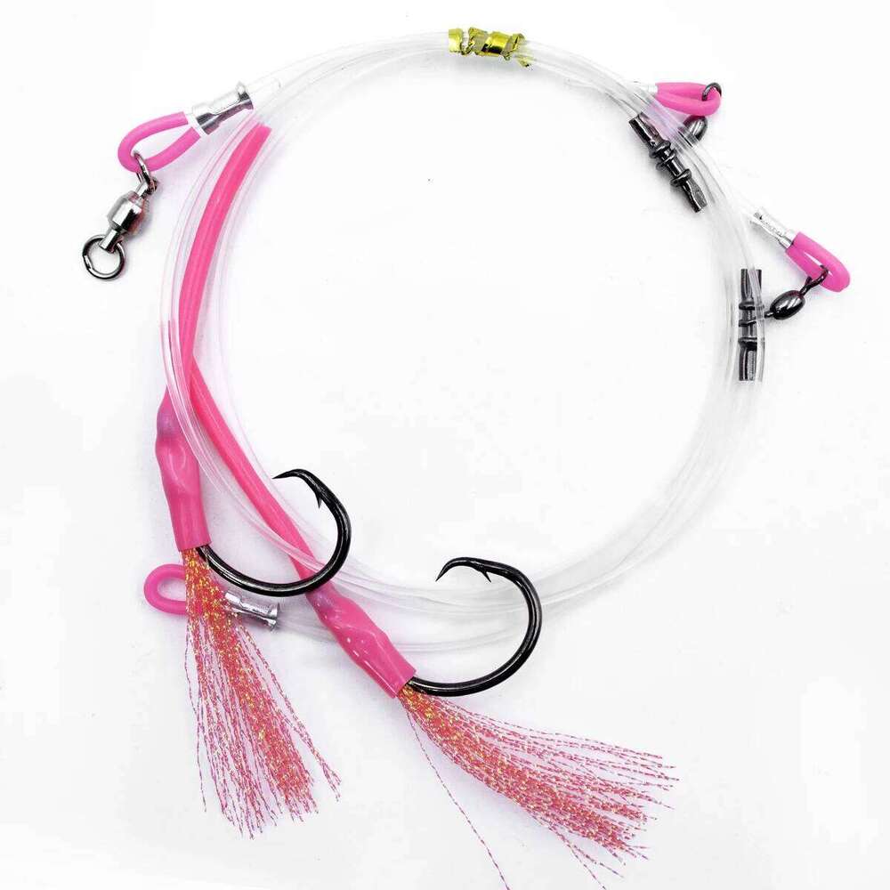 1pc Deep Sea Cod Rig Strong Line with Luminous Tube Black Circle Hook Ideal Saltwater Fishing Rigs Z260228
