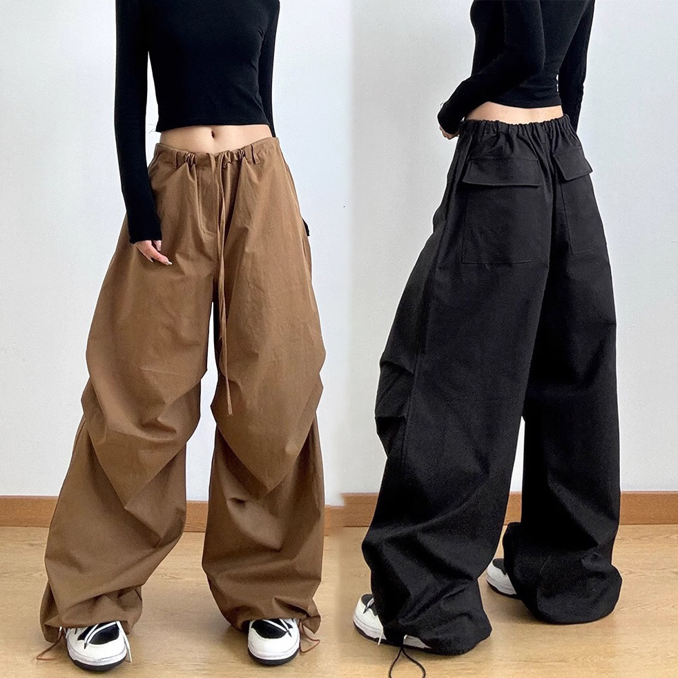 Americn-style Women's Wide-leg Pnts Designer Pnts 2026 New Utumn Nd Winter Loose Csul Pnts High-wisted Workwer Long Pnts With Drpey Stright Cut