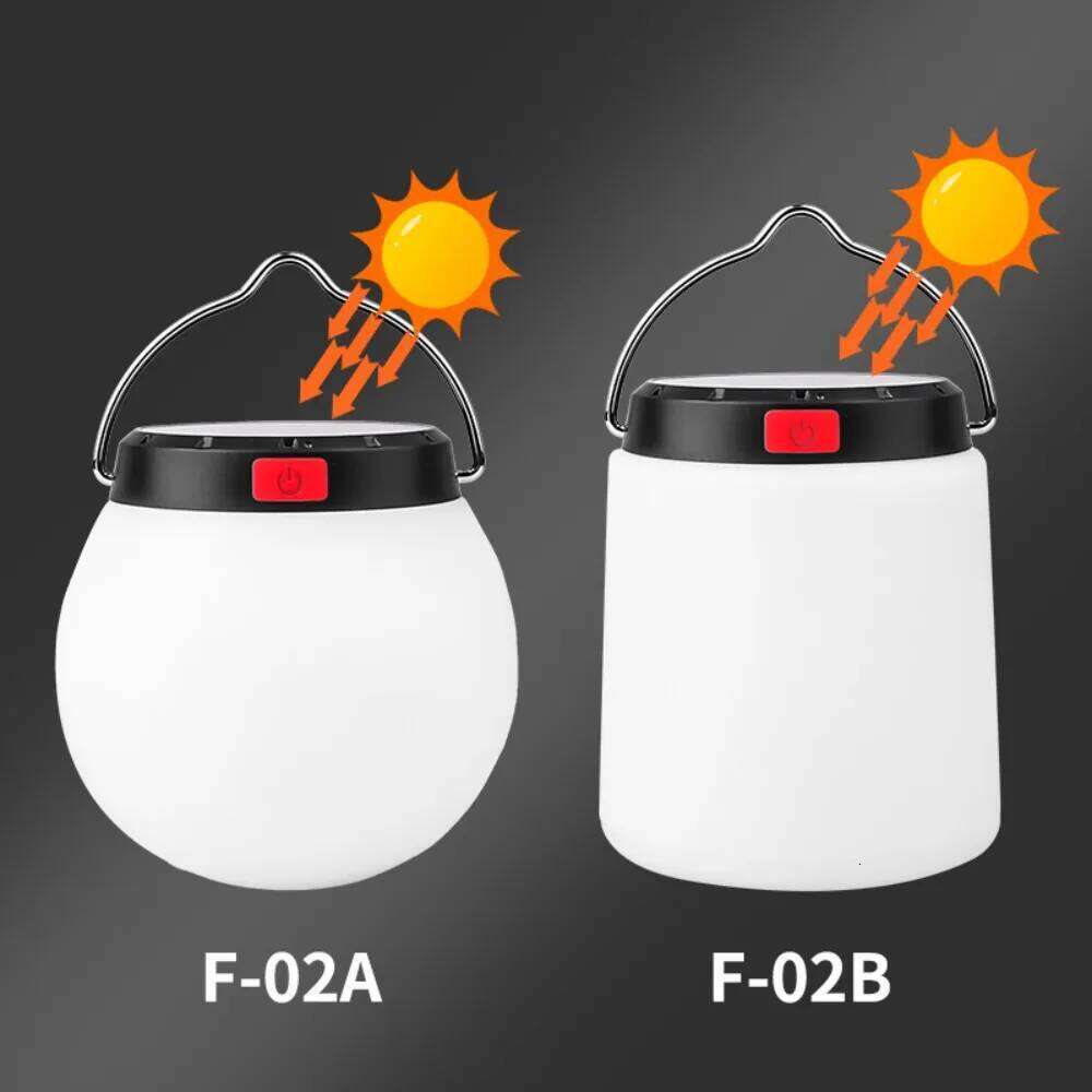 800mAh Solar LED Camping Lantern, Waterproof Emergency Light with 3 Modes for Outdoor Tent Power Outage S260302