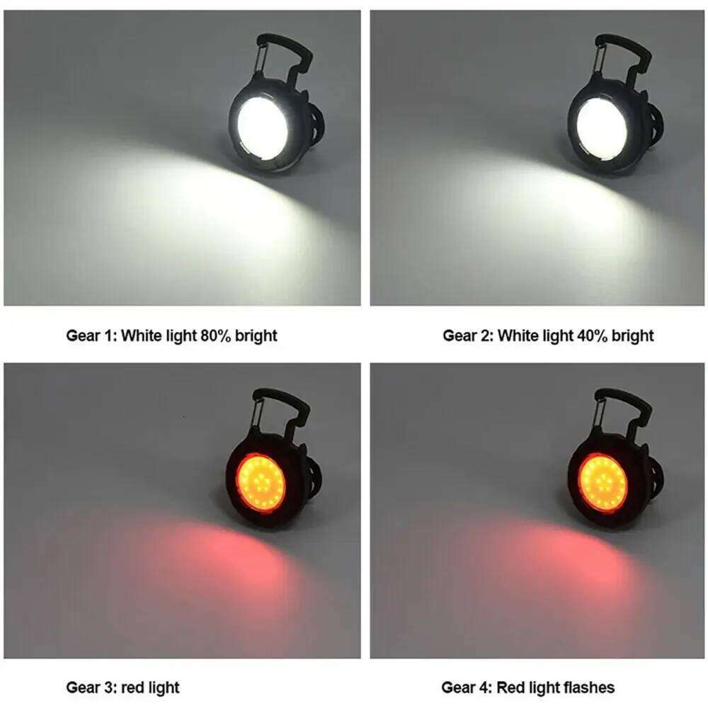 Portable COB Mini Keychain Rechargeable Outdoor Multi Functional Maintenance Work Light Emergency Lighting Flashlight S260302