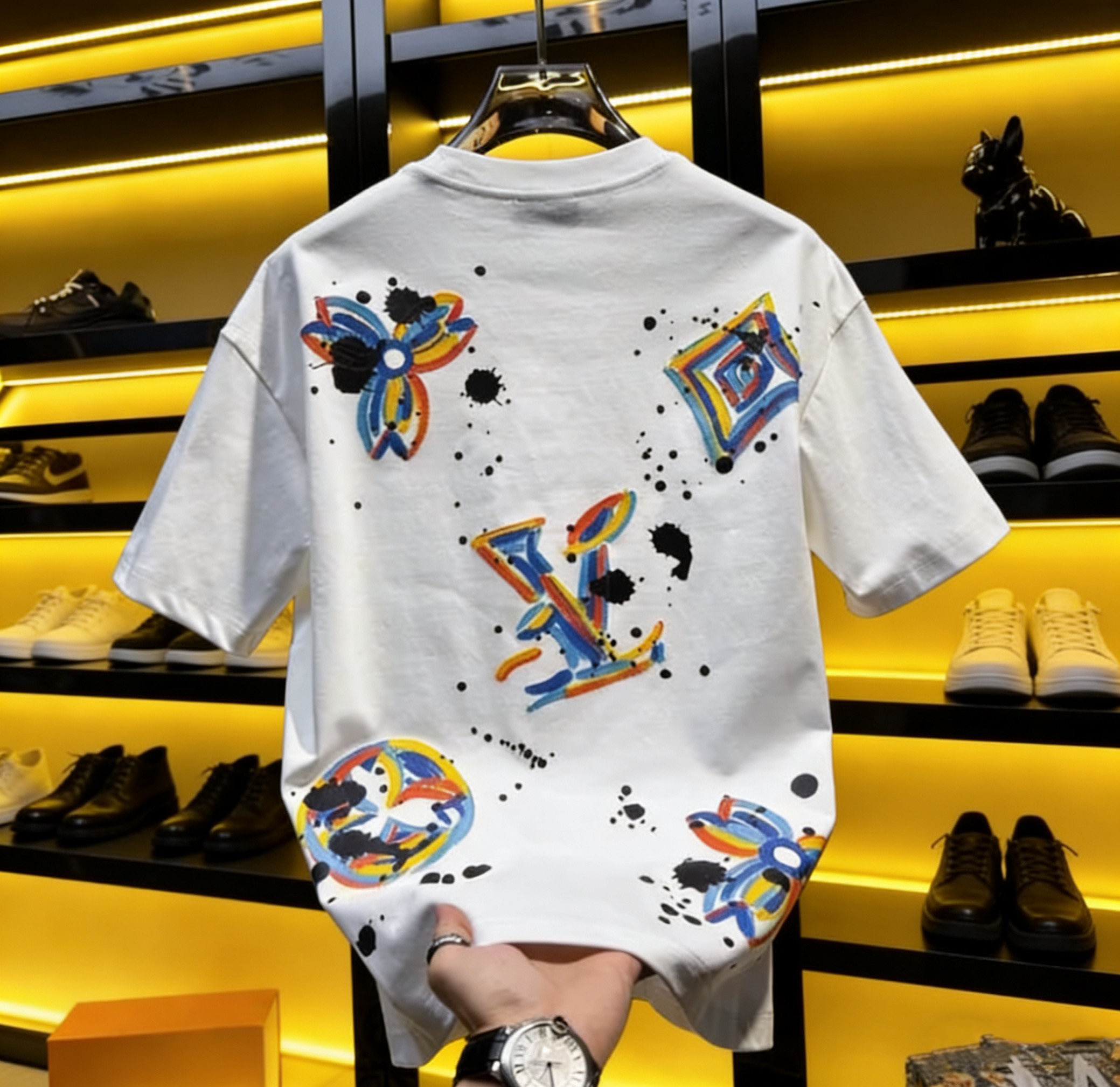 Summer Fashion Men Women T-Shirt Colorful Floral Letter Print Short Sleeve Tops Cotton High Quality Casual Designer Style Clothing