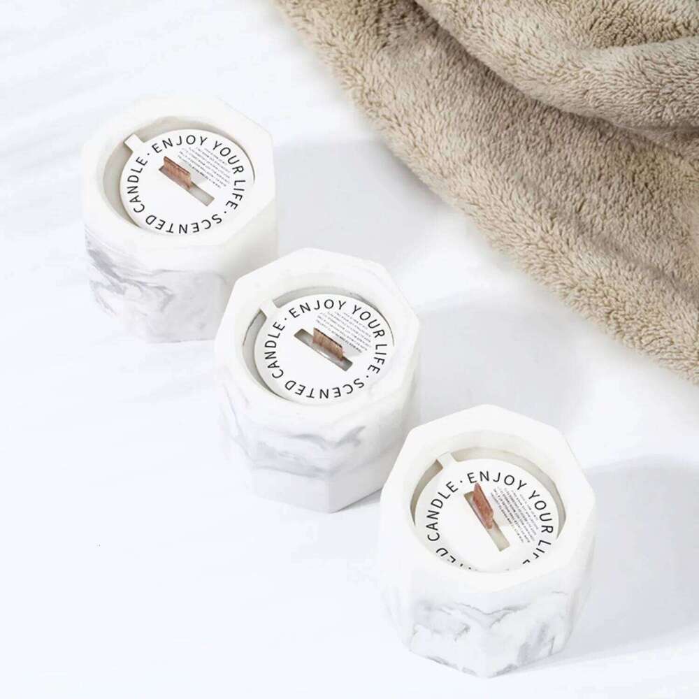 1pc Handmade Soy Wax Marble Cup Candle - Ins Style Essential Oil Aromatherapy, Creative Gift for Home Wedding Party W260303