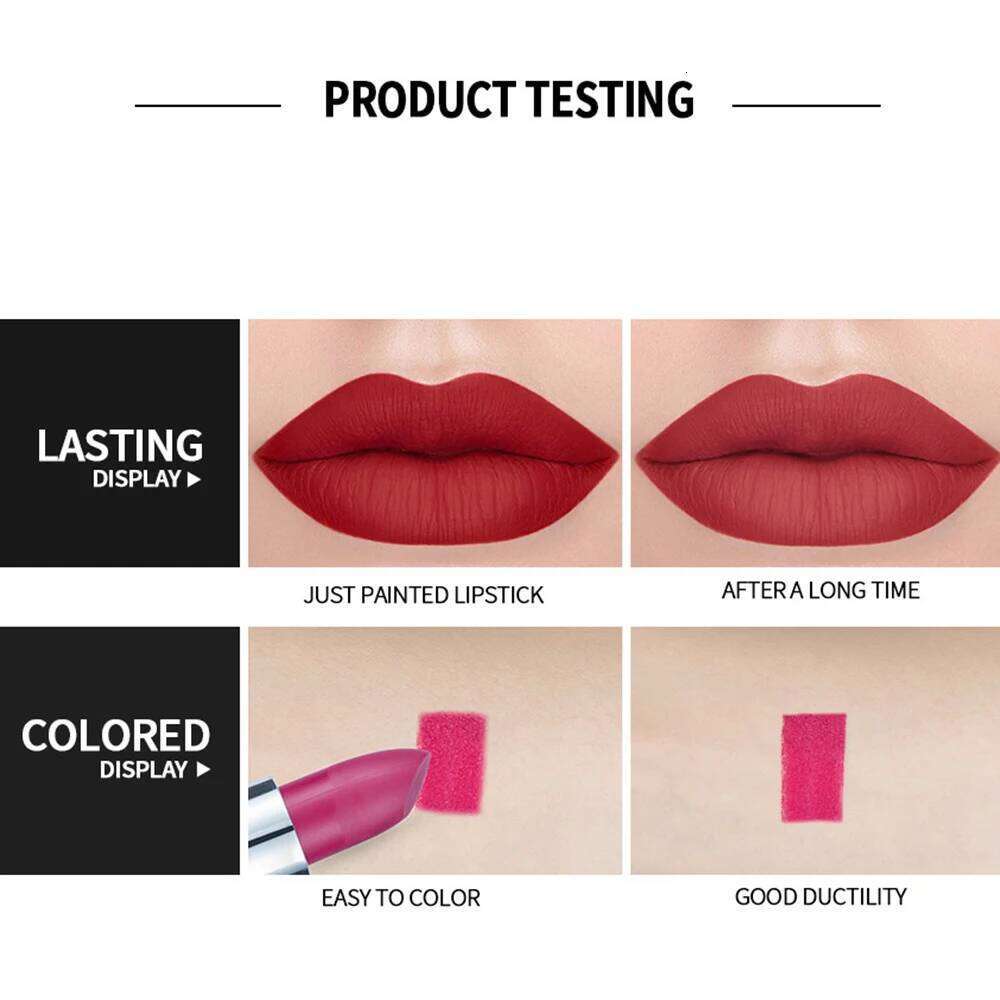 Natural Matte Velvet Lipstick Waterproof Long Lasting Non-stick Cup Stick Not Fading Lip Gloss Makeup Beauty Cosmetics H260302