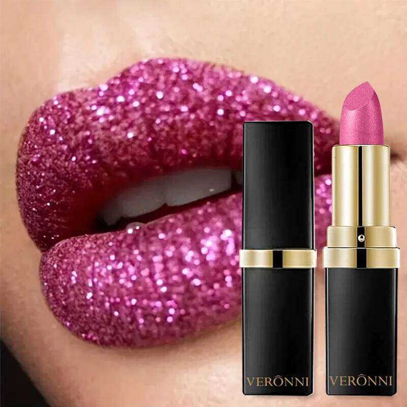 Diamond Shimmering Set,High Pigmented Metallic Lipstick Glitter Lipgloss Lips Makeup Cosmetics Sexy Make Up H260302