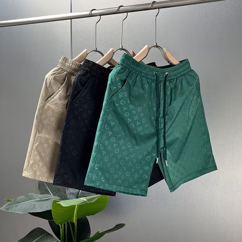 Luxury Brand Designer Clothes S77 Ice Silk Shorts P15/Black, Green, Khaki M-3Xl Thin Khaki Version As Shown In The Picture