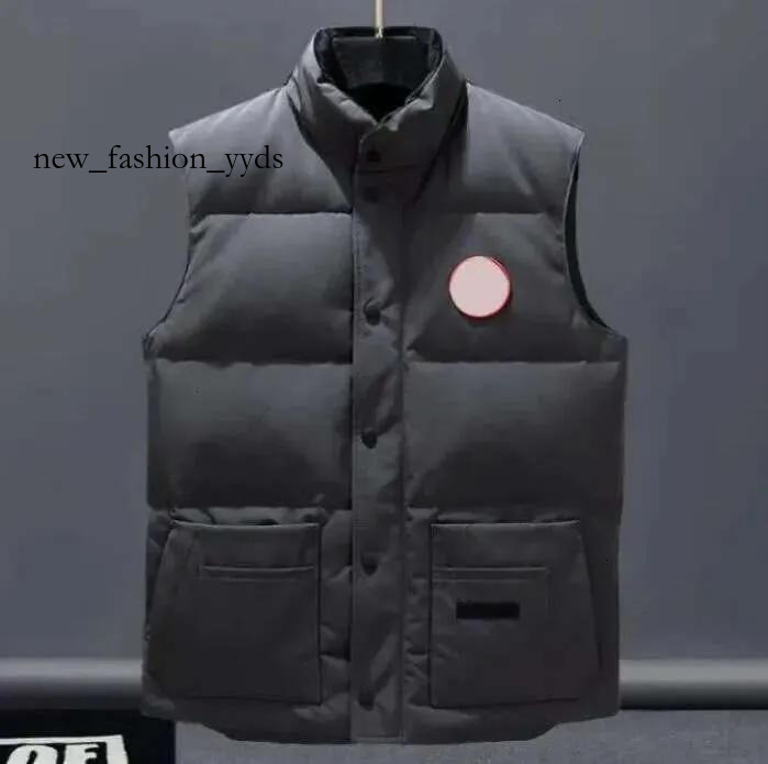 Top Quality Fashion Canada Gilet Vest Designer Men Jacket Fashion Puffer Jacket Femme Parka Zipper Button Letter Embroidery Outerwear Sleeveless C5e