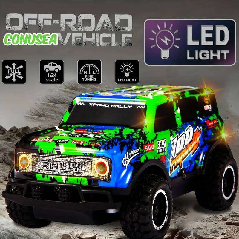 1/24 Rc Buggy Cars Remote Control Trucks Led Off Road Vehicle Car Cool Graffiti Drift Racing Children's Toys for Boys Kids Z260303
