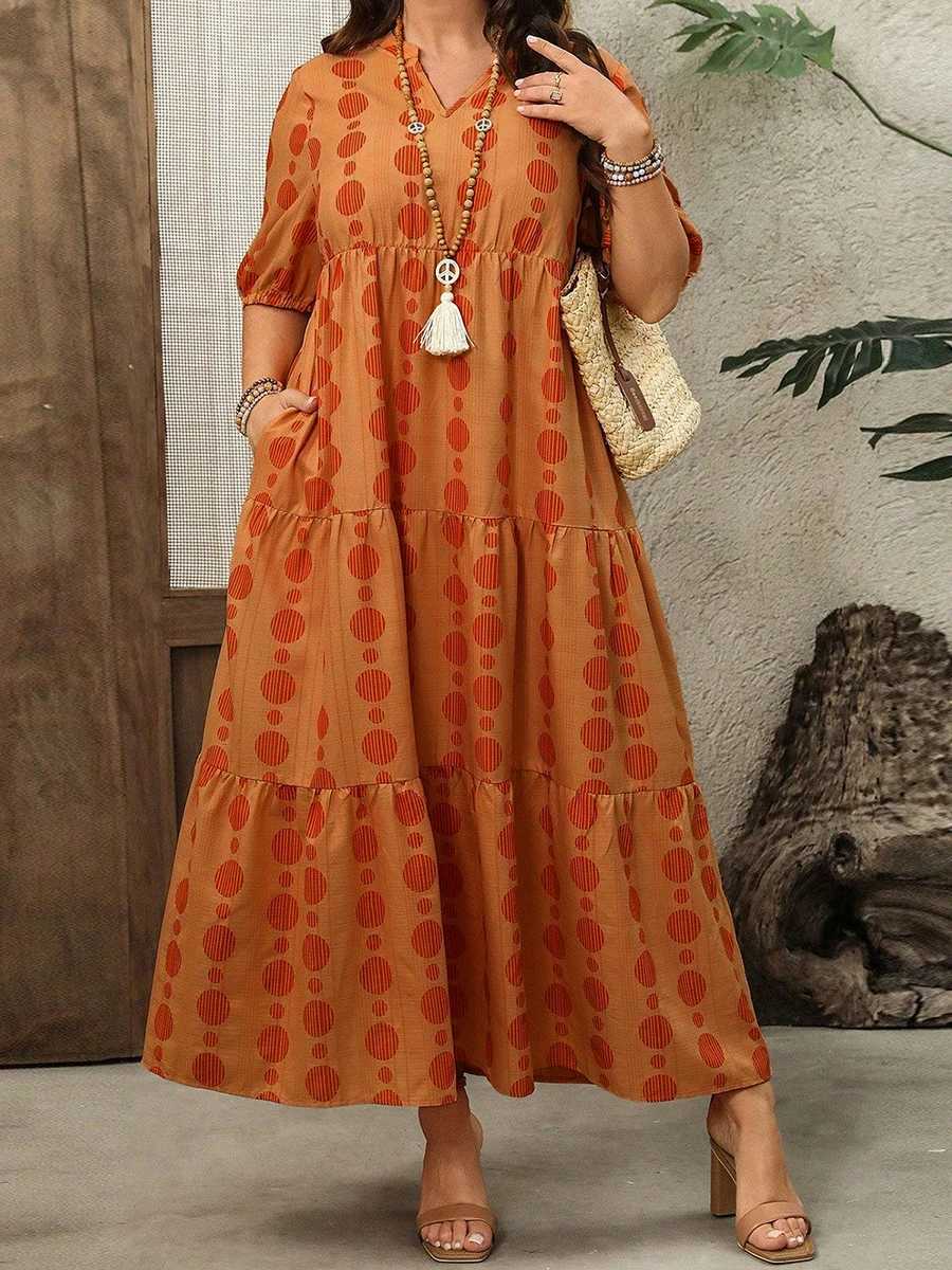 Women s Maxi Dress Stylish Sleeveless Floral Print V Neck A-Line Summer Dress with Side Pockets and Belt M260304