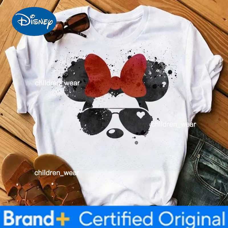 Disney Cartoon Mickey Mouse Printed Cotton T-Shirt Womens Top Pattern Hippie T-Shirt Funny Harajuku T-Shirt Fashion Parent Child Top H260304