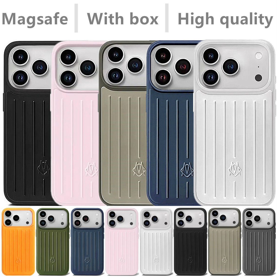 Pink Phone Case with box Suitcase Designer iPhone Case for Apple iPhone 17 Pro Max 16 15 14 ProMax Cases Aluminum Alloy MagSafe Cover Coque Funda Titanium iPhone17 Case