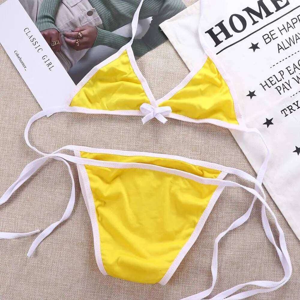 Beach Simple Female Biquini Solid Color Cosplay Swimwear Swimsuit Bathing Suit Bikini Sets Y260303