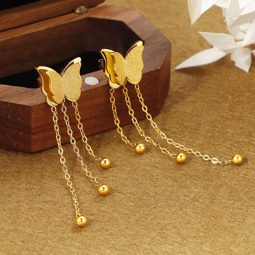Butterfly Tassel Earrings For Women High-end Fashionable And Unique High-end Earrings