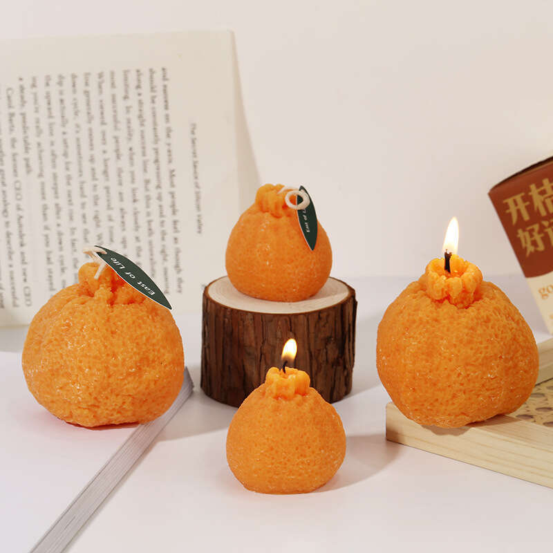 Creative Internet Celebrity Ugly Orange Scented Wholesale Fruit-Shaped Candle Wedding Favor Photography Prop Decoration W260304