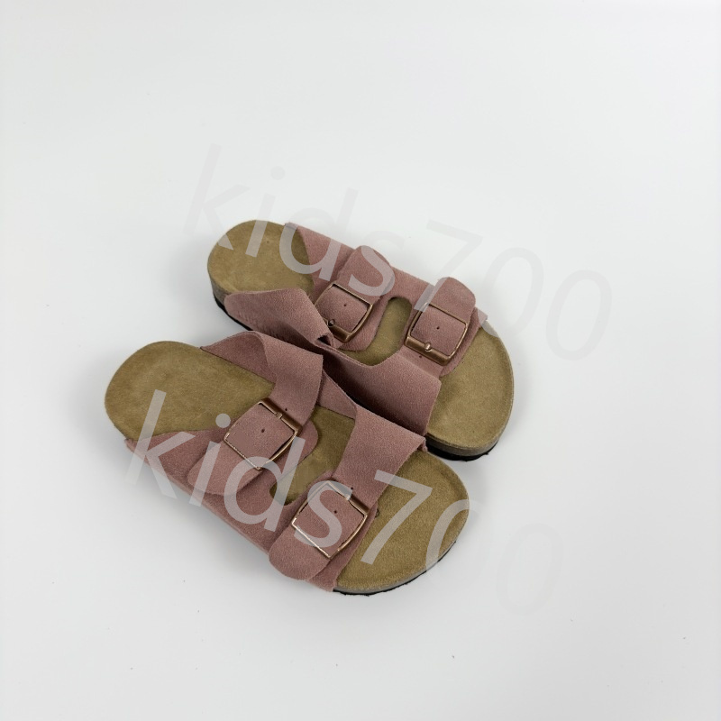 Kids Sandals Leather Crok Scrapes Flat Sole Slides Slippers Boys Girls Casual Outdoor Shoes Children Youth Clogs Sandal Kid Toddler Summer Non-slip Sl