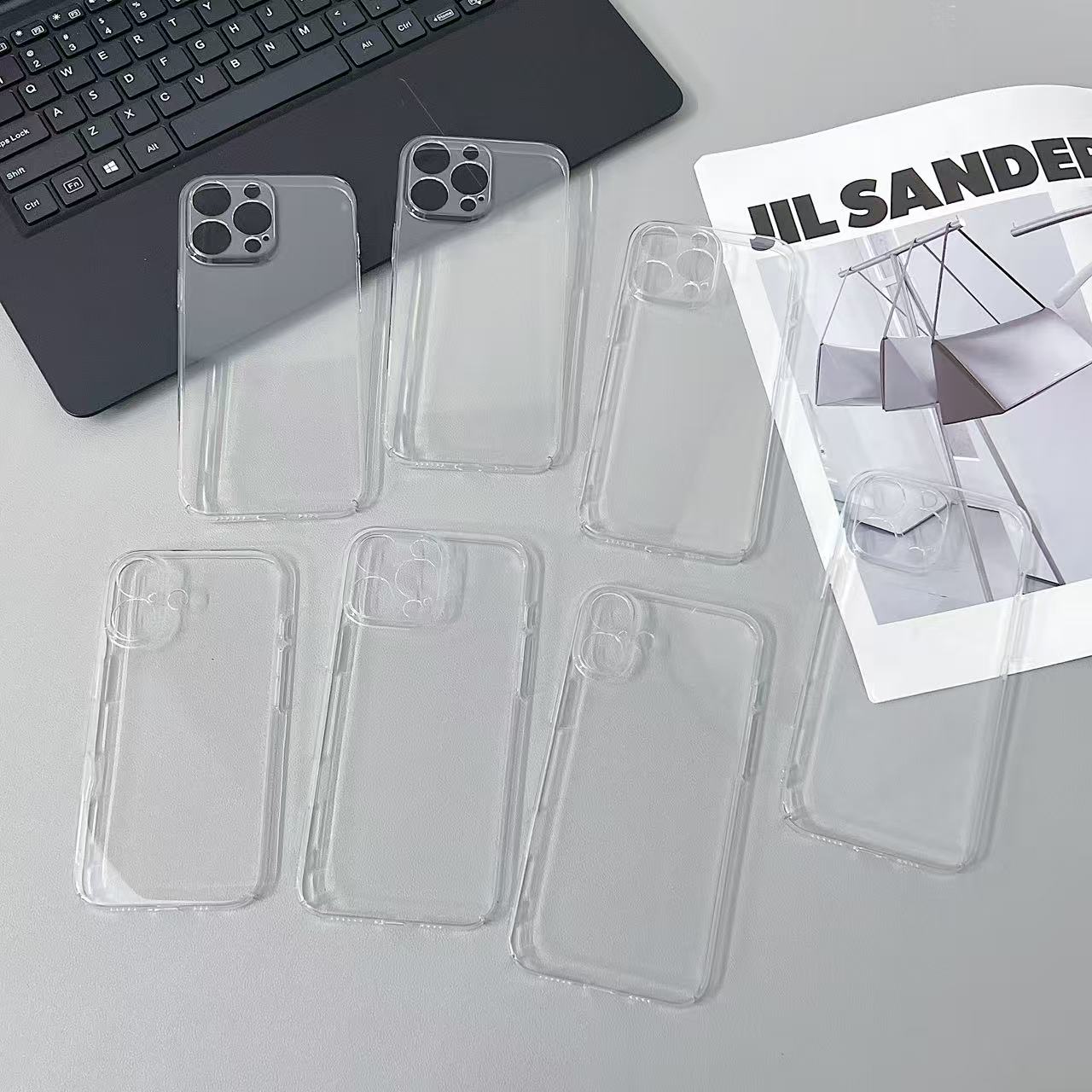 1.2MM Clear Hard Phone Case Anti-Yellow Crystal Transparent Cover For Apple iPhone 17 16 15 14 13 PRO