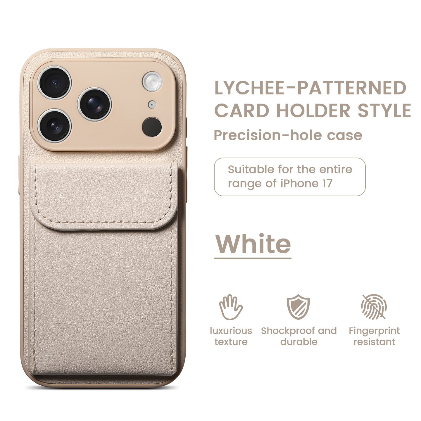 Magnetic Card Holder Compatible with Apple 17 Stand Phone iPhone 15P Simple 13 Export 16 Shockproof Protective Case