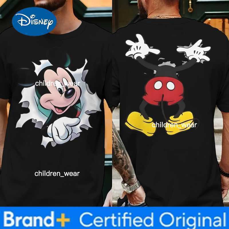 Disney Couple Mickey Mouse Minnie Mouse T-shirt Fashion Classic Character Graphic Daily Matching Clothing Casual Women Men Tshirts H260304