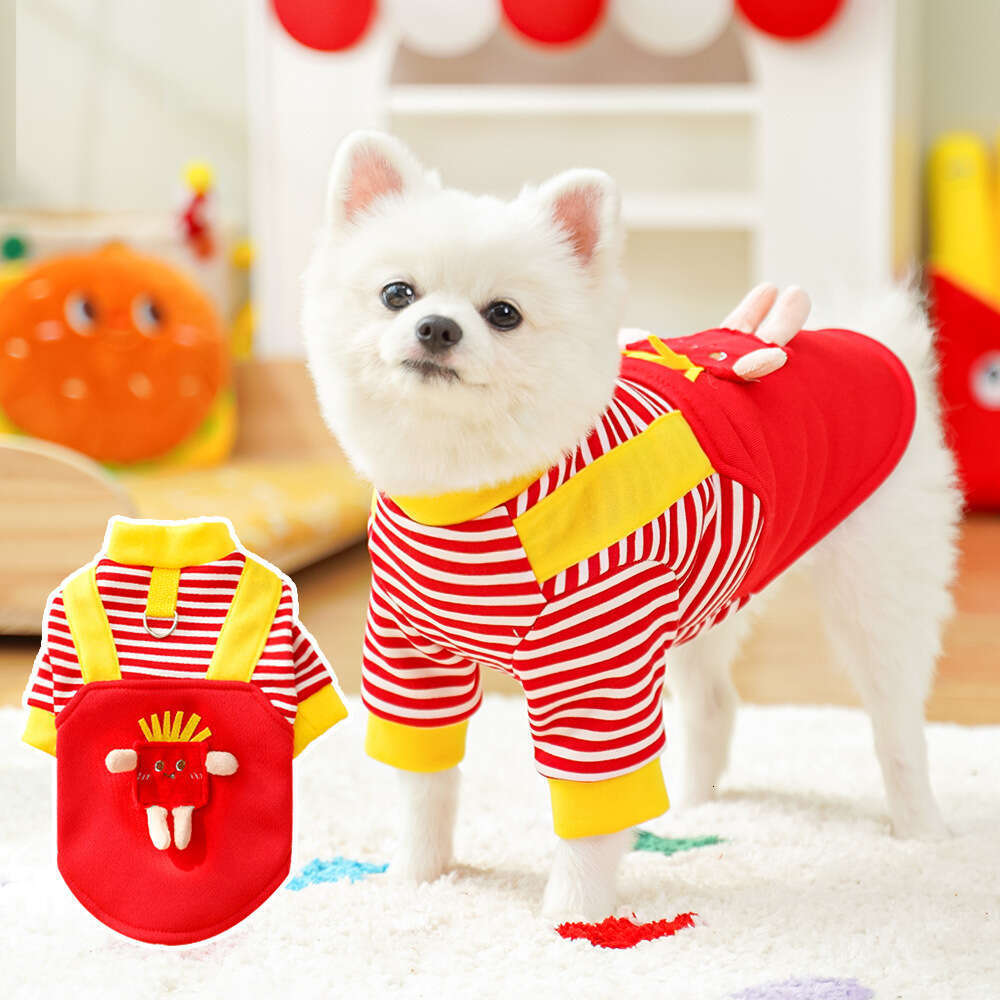 Famous brand Pet Four Legged Clothes Autumn Winter Fleece Cat Sweatshirt Supplies Medium Dog Corgi French Bulldog Leash Compatible pupakaIK