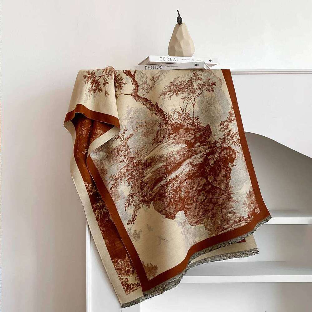 New Luxury Brand Cashmere Women Print Scarf Winter Warm Shawl and Wrap Bandana Pashmina Female Foulard Blanket Poncho Scarves XJ260304