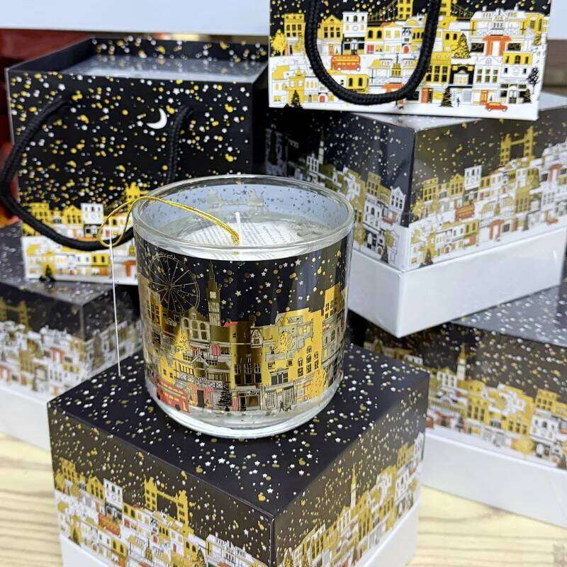 Valentine's Day Christmas Aromatherapy Candle Box Temperature Controlled LED Lighting Romantic Starry Sky Fragrance Gift W260304