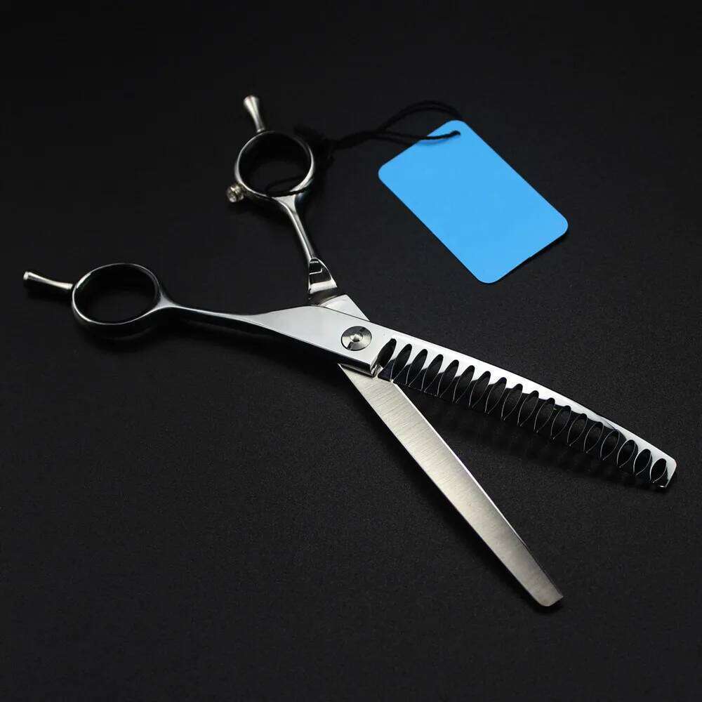 Professional Japan 440c 7 '' Upscale pet dog grooming Curved hair haircut barber Thinning shears Hairdresser scissors H260303