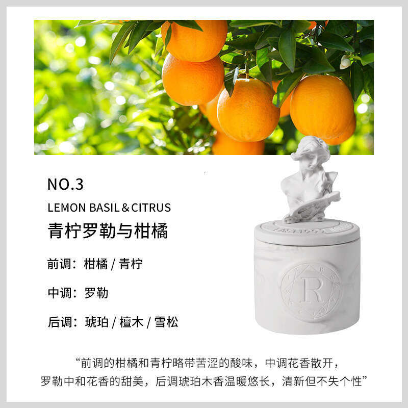 Statue Candle Essential Oil Soy Wax Aromatherapy Creative Plaster Fragrance Cup Diffuser Gift Box Wholesale W260304