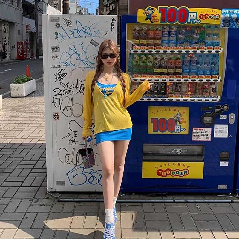 Retro Letter Printed Spaghetti Strap Sheath Wrapped Mini Dress with Chest Pad Short Skirt Sexy Waist-cinching Tight-fitting 2025 M260304