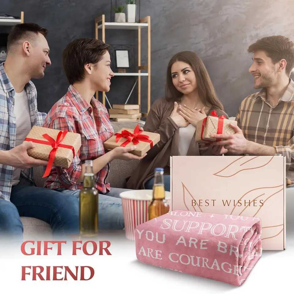 Luxury H Jacquard Knit Throw Blanket, Reversible Orange & White for Couch, Office Nap, and All-Season UseT260304