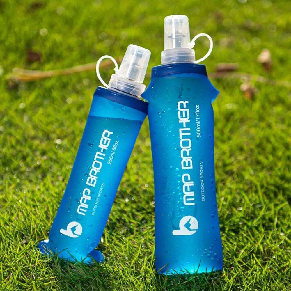 250/500ML Soft Silicone Mouth TPU Outdoor Water Bottle Food Grade Collapsible Hydration Bag Running Camping Hiking S260303
