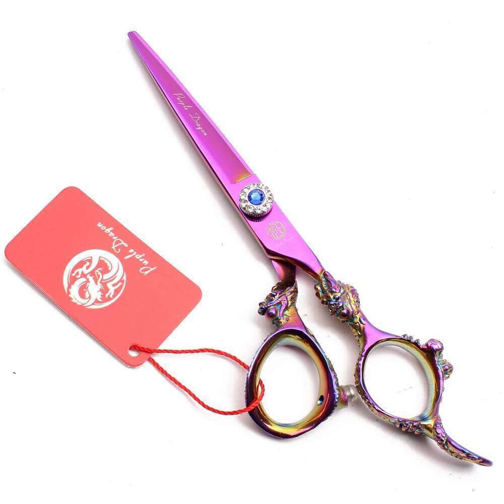 5.5" 6.0" 440C Purple Dragon Hairdressing Cutting Hair Thinning Shears Professional Scissors Z9004 H260303