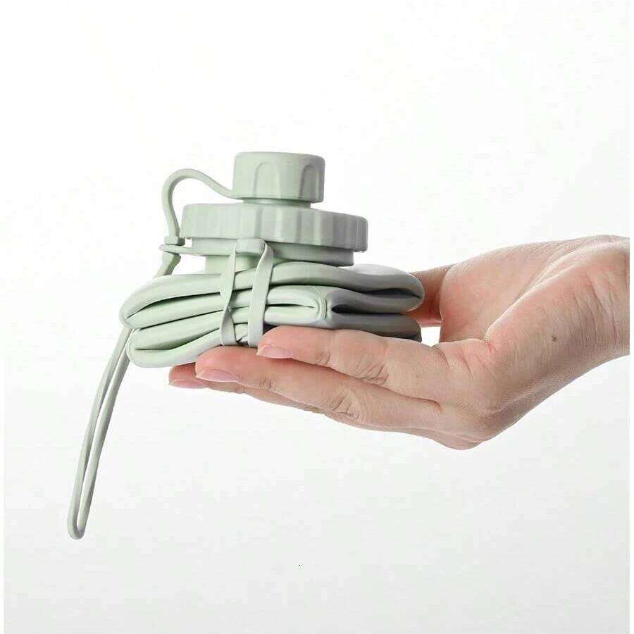 1Pc 600mlLarge Collapsible Silicone Cup-Portable Travel Water Bottle for Outdoor, Food-Grade with Fresh Colors, Foldable Design S260303