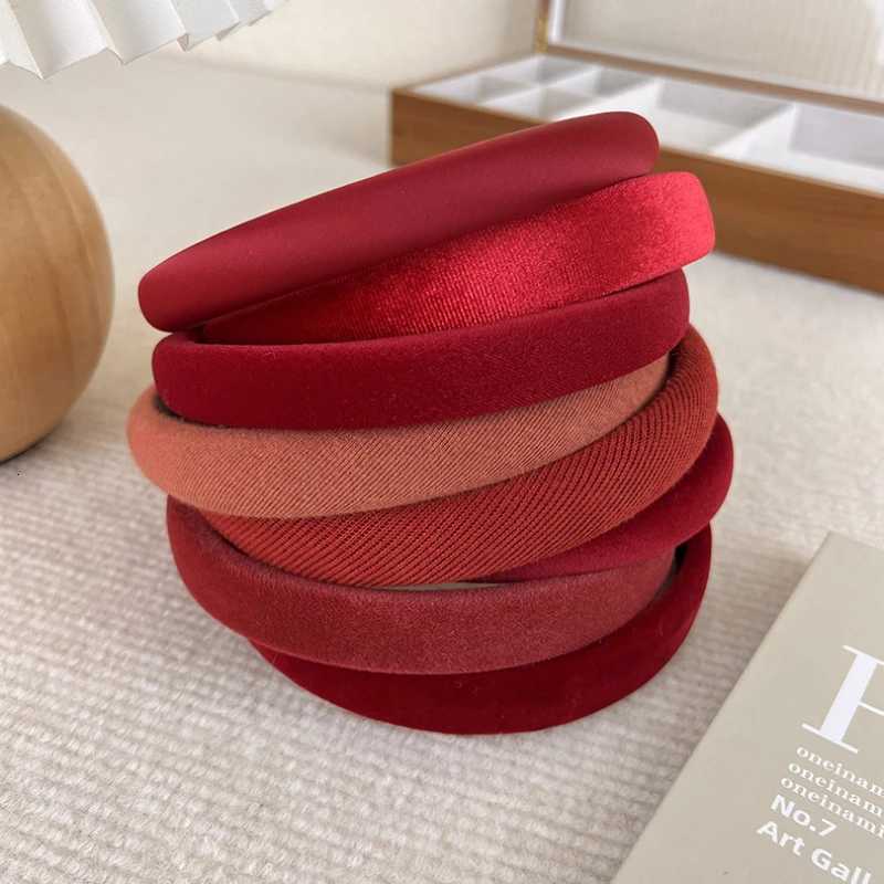 New Years Red Thin Headband for Women Girls Sweet Sponge Hair Hoop Christmas Decorate Hair Band Fashion Hair Accessories Gifts H260304 - view 3