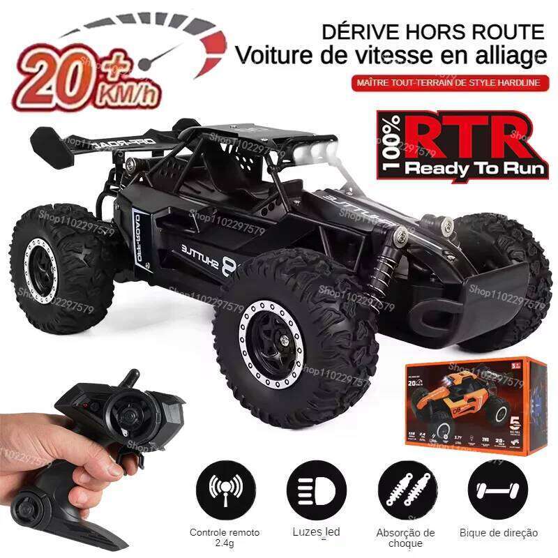 DK087 All Terrain Fast RC High Speed 20KM/H 2WD Electric Off-Road Remote Control Car 2.4Ghz Truck Toy Gift for Kid Adult Z260303